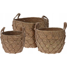 Home Styling Collection Kosze do przechowywania z uchwytami, wierzba i rattan, 3 sztuk