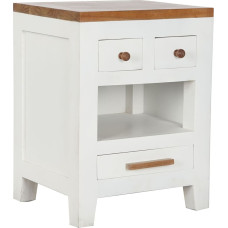 Dkd Home Decor Nightstand DKD Home Decor White Brown Acacia Mango wood 45 x 40 x 60 cm