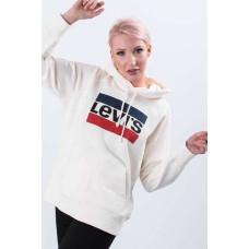 Levi`s GRAPHIC SPORT HOODIE 0001 SPORTSWEAR HOODIE MARSHMALLOW - XS - damskie - kremowy/beżowy