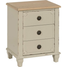 Bigbuy Home Nightstand Cream Natural Fir wood MDF Wood 48 x 36 x 61 cm