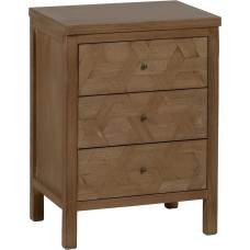 Bigbuy Home Nightstand BRAYAN Natural Paolownia wood 48 x 35 x 66 cm