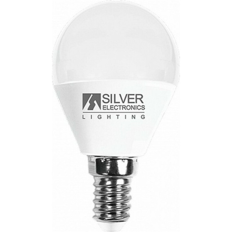 Silver Electronics Spherical LED Light Bulb Silver Electronics E14 7W Warm light