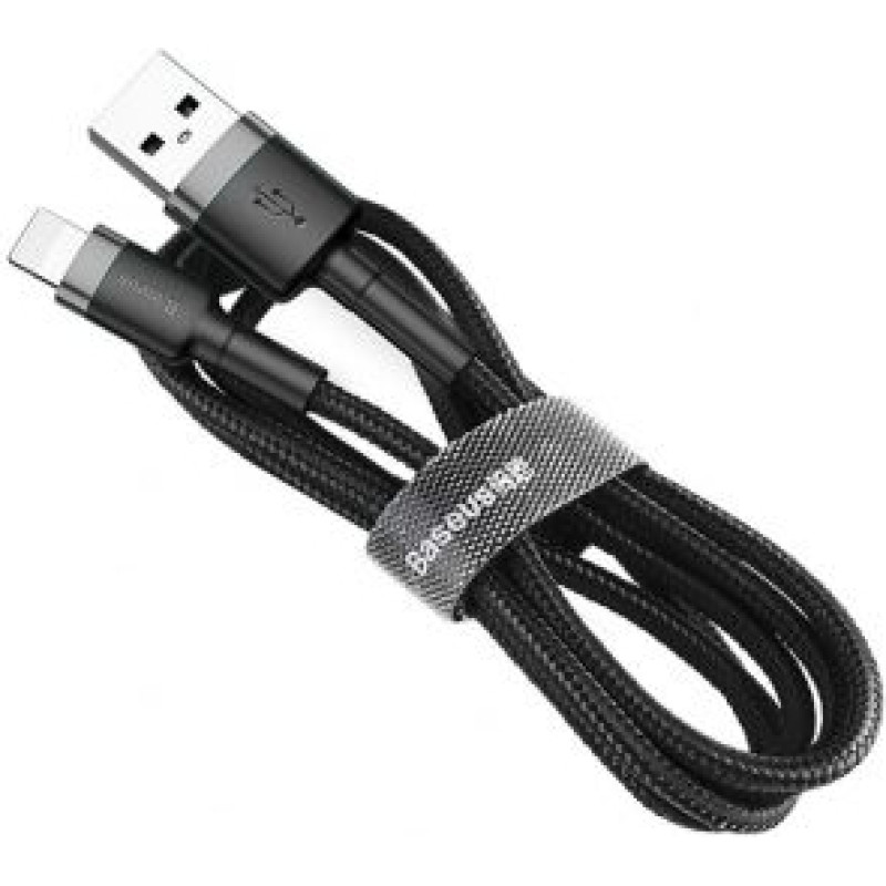 Baseus Baseus Cafule USB-A / Lightning 2.4A QC 3.0 cable 1 m - black-gray