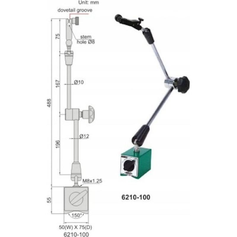 Insize PODSTAWA MAGNET L=500