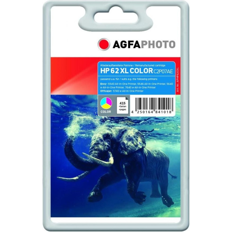 Agfaphoto Tusz AgfaPhoto Tusz AGFC2P07AE / HP No. 62 XL (Color)