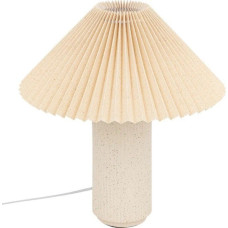 Beliani Lampa stołowa porcelanowa beżowa 38 cm