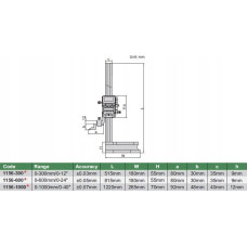 Insize WYSOKOSCIOMIERZ CYFR. 0-300MM KORBA