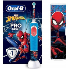 Braun Szczoteczka Braun Oral-B Vitality Pro Kids Spiderman, Child, Rotating-oscillating toothbrush, Daily care, Sensitive, Super sensitive, Blue, Red, 7800 movements per minute, 4 x 30 sec