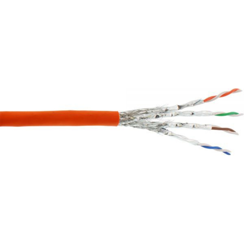 Inline Kabel instalacyjny S/FTP, PiMF, Cat.7a, AWG23, 1200MHz, halogen Free, Pomarańczowy, 300m (70300I)