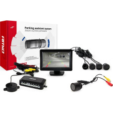 Amio Zestaw czujników parkowania tft 4,3  z kamerą hd-301-ir 4 sensory czarne