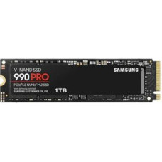 Samsung SSD||990 PRO|1TB|M.2|PCIE|NVMe|MLC|Write speed 6900 MBytes/sec|Read speed 7450 MBytes/sec|2.3mm|TBW 600 TB|MTBF 1500000 hours|MZ-V9P1T0BW