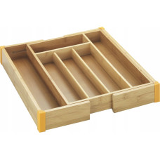 Maximex Rozsuwany pojemnik na sztućce BAMBOO, wkład do szuflady, 25,5 - 38 x 36 x 5 cm