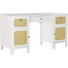 Dkd Home Decor Desk DKD Home Decor Fir White Rattan (140 x 50 x 76 cm)