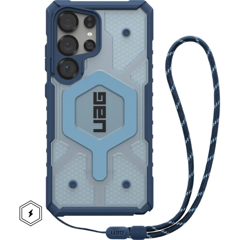 UAG Pathfinder Clear Magnet Bundle -  obudowa ochronna do Samsung Galaxy S25 Ultra 5G z wbudowanym modułem magnetycznym oraz smycz na nadgarstek do telefonu (blues)