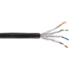 Inline Kabel instalacyjny S/FTP, PiMF, Cat.7a, AWG 23, Copper, 1200 Mhz, PE, czarny, 100m (70100P)