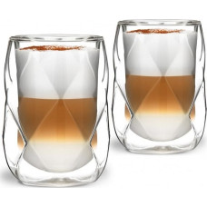 Vialli Design Komplet 2 szklanek z podwójną ścianką 350ml Geo