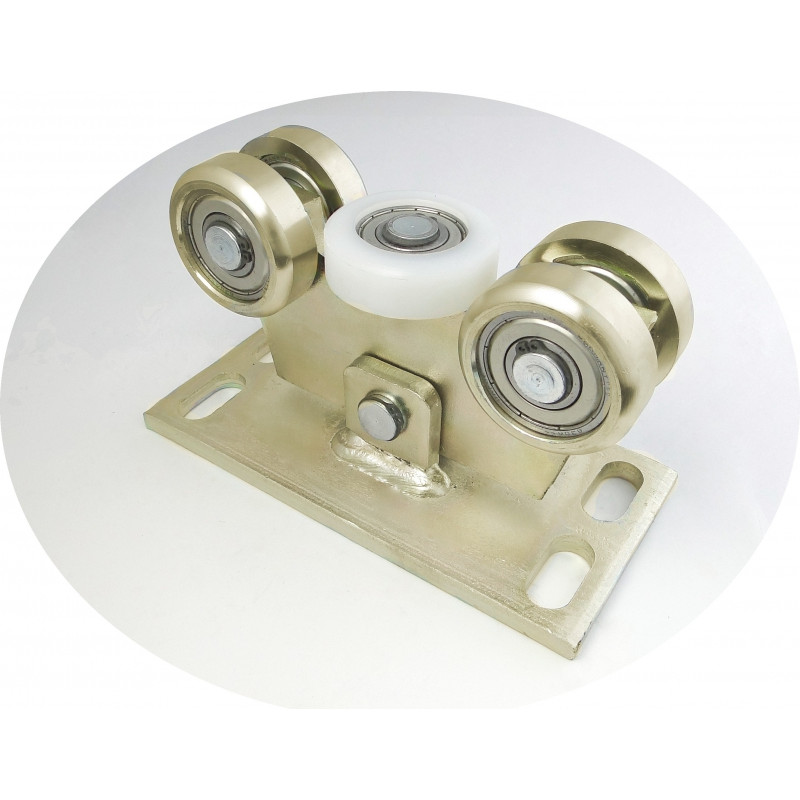 Zabi Wózek wahliwy bez regulacji 5 rolek metal do profili 80x80mm ścianka 5mm W-5M-80
