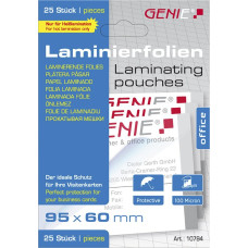 Genie GENIE Laminiertaschen 25 im Visitenkartenformat - Folien