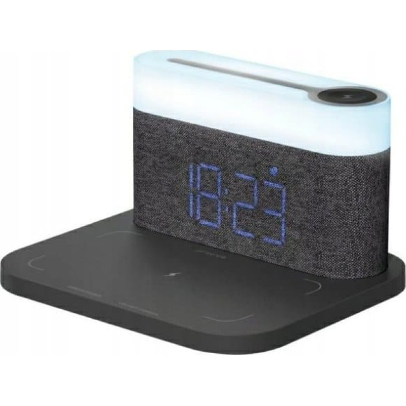Proove 3-in-1 Bedside lamp + Alarm clock Day & Night LED 1200mAh 3W inductive charging 15W dark gray