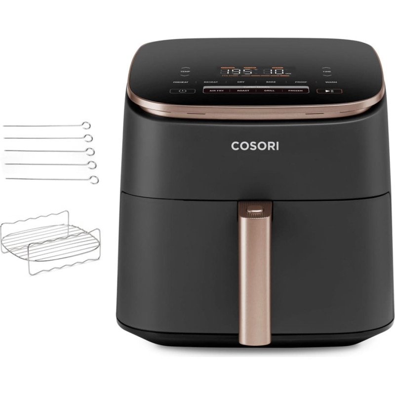 Cosori Turbo Blaze Chef Edition Single 6 L Stand-alone 1725 W Hot air fryer Black, Pink gold