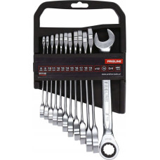 Pro-Line Klucze płaskie z grzechotką,zestaw 12szt(8-19mm),crv,proline