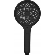 Wenko Słuchawka prysznicowa czarna SOFTWATER, Ø 13 cm, WENKO