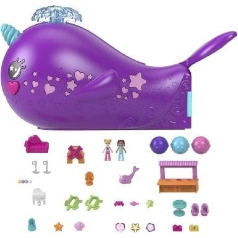 Mattel Polly Pocket Narwal Łódź podwodna (HKV71)