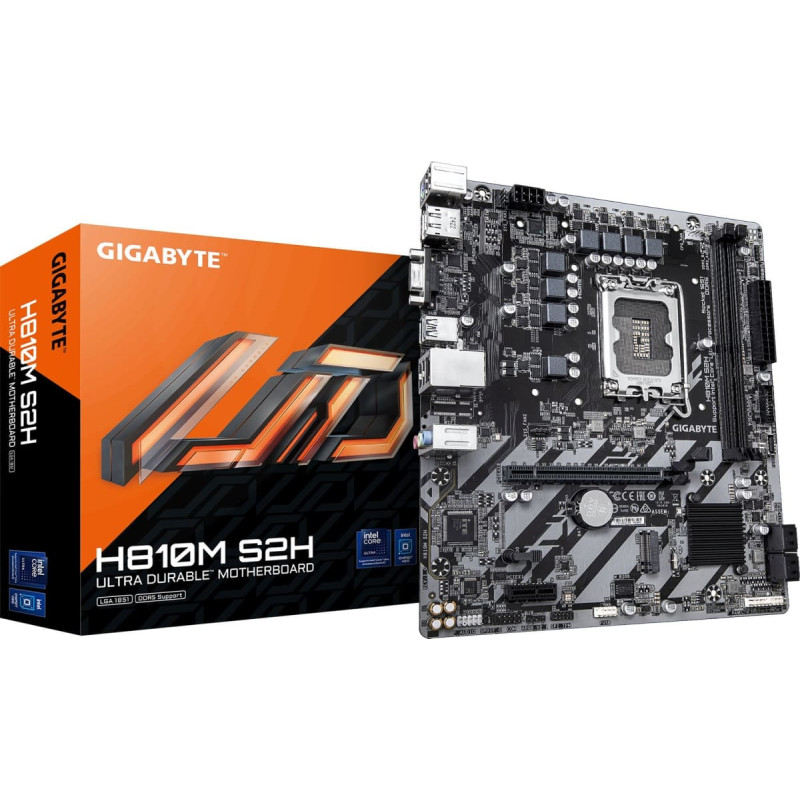 Gigabyte H810M S2H płyta główna Intel H810 LGA 1851 (Socket V1) micro ATX