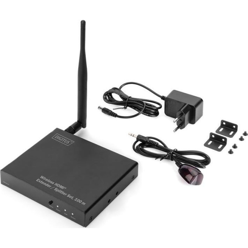 Digitus System przekazu sygnału AV Digitus DIGITUS Empfängereinheit f. WLAN HDMI Splitter Extender Set