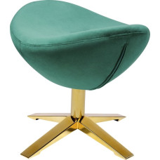 King Home Podnóżek EGG SZEROKI VELVET GOLD ciemny zielony