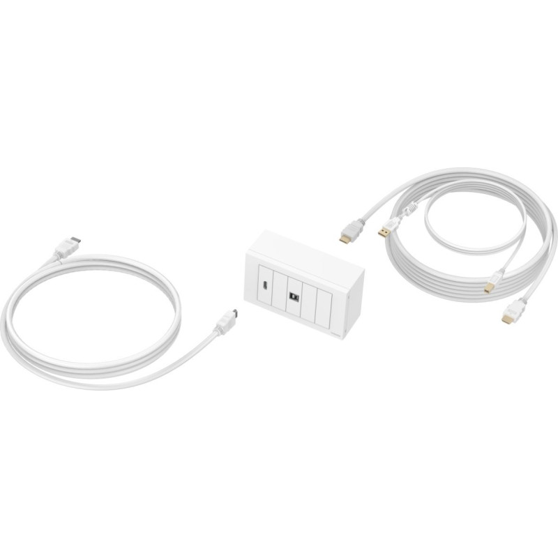 Vision VISION Techconnect Modulares AV-Panel mit Kabeln - LEBENSLANGE GARANTIE - 3 Meter Kabel - 4K bei 60 Hz - Einfaches Paket zur Installation von Touchpanel-Displays oder Projektoren - Enthalt britische Doppel-Gang-Aufputzdose und Doppel-Gang-Rahmen f