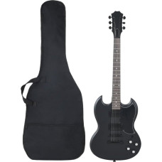 Vidaxl Gitara elektryczna z pokrowcem, czarna, 4/4, 39