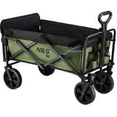 Nils Camp Saliekamie ceļojumu rati NC2602 FOLDING WAGON GREEN 150L NILS CAMP