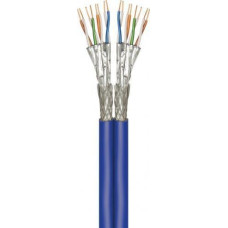 Goobay CAT 7A+ kabel sieciowy duplex, S/FTP (PiMF), Niebieski - Długość kabla 100 m