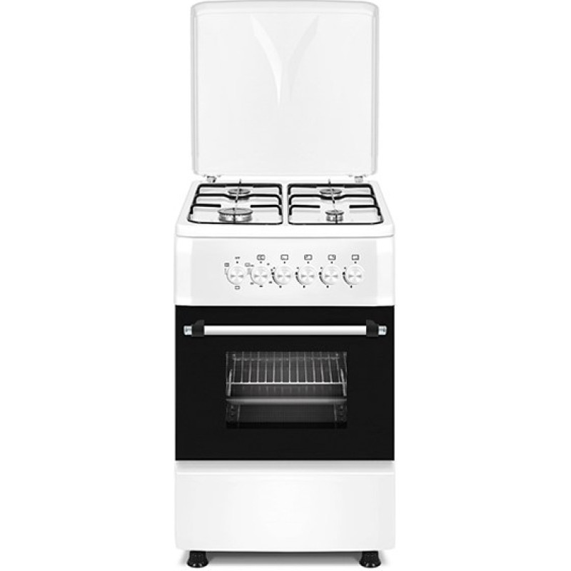 Ravanson KWGE-K550 white gas-electric cooker