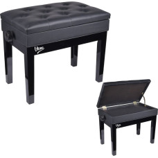 V-Tone V-TONE ŁAWA 2 BK ława do pianina ze schowkiem CZARNA