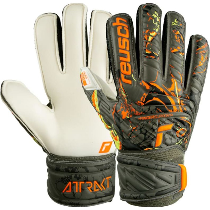 Reusch Attrakt Solid Finger Support Jr 5372010 5556 Vārtsargu cimdi - 4