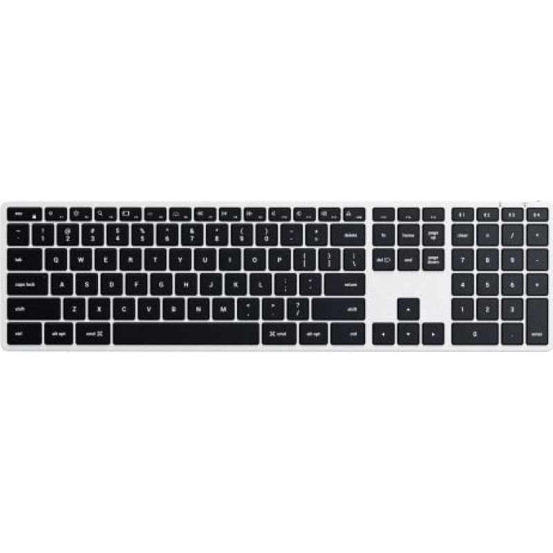 Satechi Klawiatura Satechi Satechi Slim X3 - klawiatura z układem numerycznym Bluetooth do czterech urządzeń USB-C (silver)