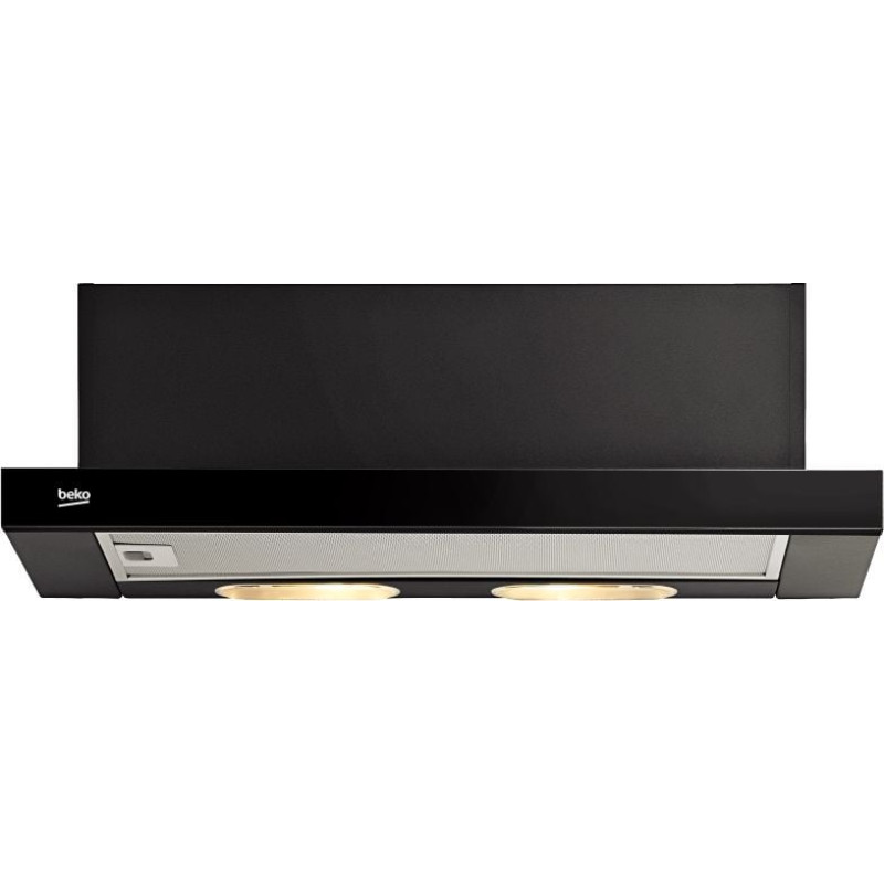 Beko CTB6250B cooker hood 420 m³/h Semi built-in (pull out) Black