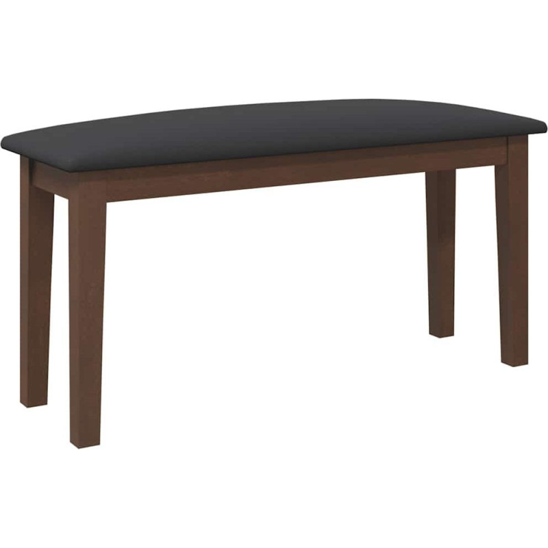 Vidaxl Ławka 90 cm Brązowa lite drewno Guma