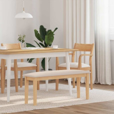 Vidaxl Ławka 110 cm Drewno lite Guma