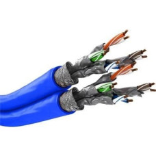 Goobay CAT 7A kabel sieciowy duplex, S/FTP (PiMF), niebieski - Długość kabla 50 m