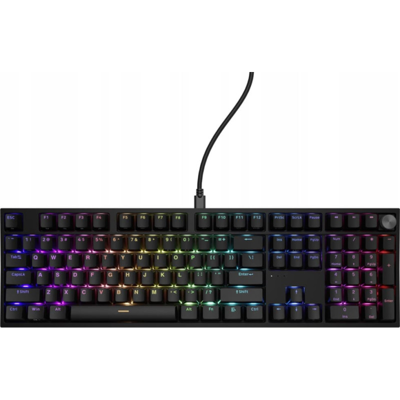 Genesis Thor 404 czarna RGB Outemu Peach Silent