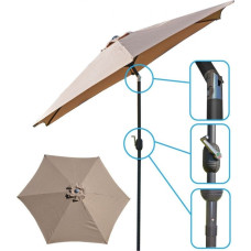 Saska Garden Parasol Ogrodowy Składany Beżowy 300 cm