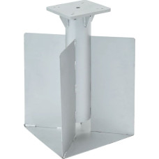 Vidaxl Podstawa pod parasol, in-ground, srebrna, 27,5x27,5x45 cm, stal
