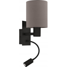 Eglo Wall lamp EGLO Pasteri, 40W, 3000K, black, 15 x 38 cm