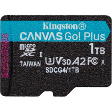 Kingston Technology 1TB microSDXC Canvas Go Plus Gen4 200R A2 U3 Single Pack w/o ADP