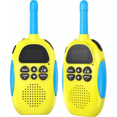Aptel Zestaw 2x Radiotelefon Krótkofalówka Walkie Talkie 3km 16 kanałów KiddoBoo / Żółty