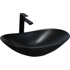 REA Umywalka Rea Royal nablatowa 61.5cm czarna mat