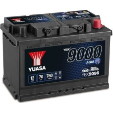 Maxgear Akumulator YUASA 12V 70Ah/760A START&STOP AGM YBX9000 AGM Start Stop Plus (P+ standardowy) 278x175x190 B13 (agm/rozruchowy)